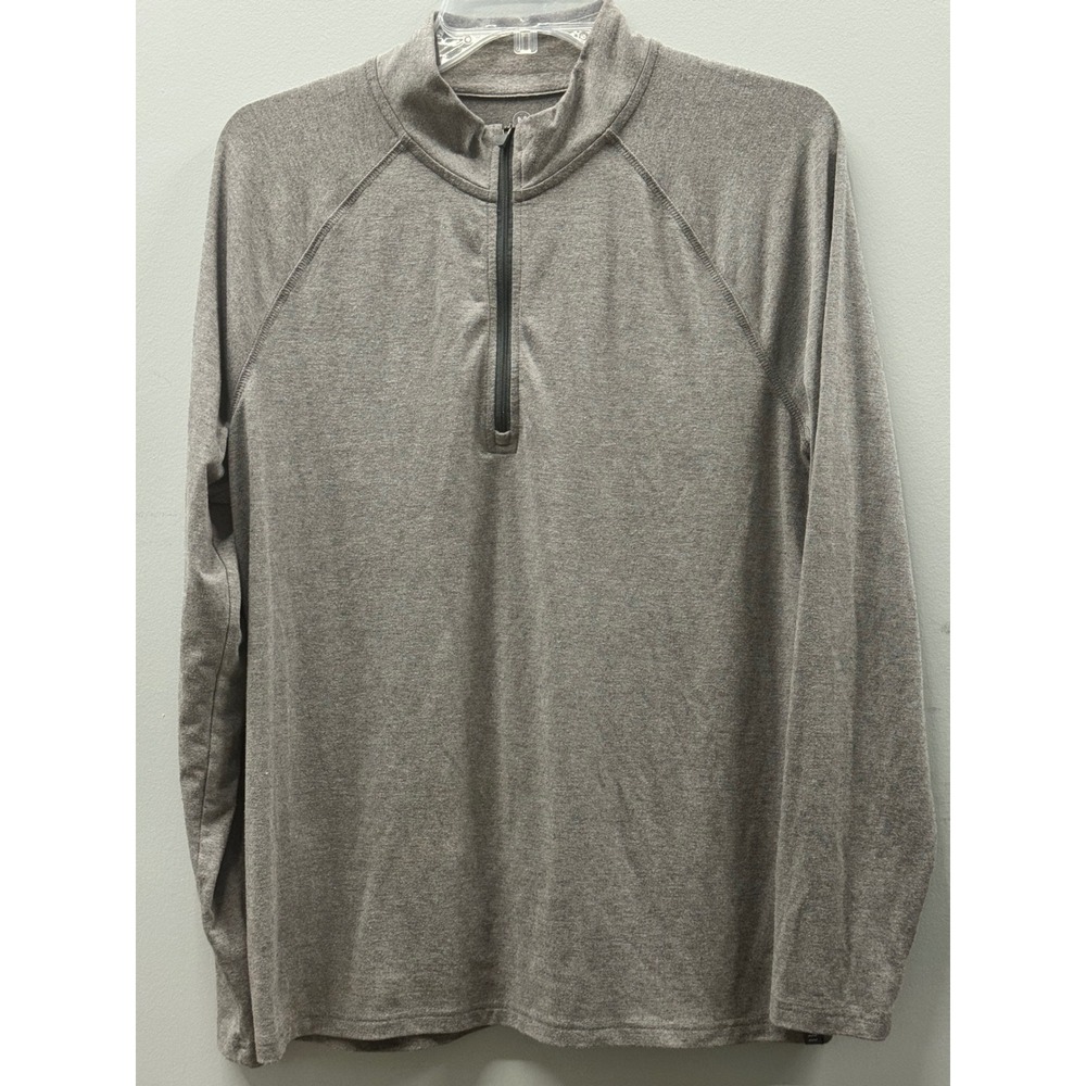 Free Fly Performance Bamboo Quarter Zip Pullover Mens Med Gray Gropcore Soft
